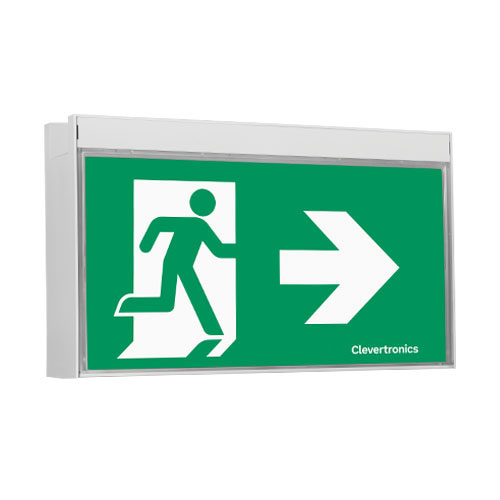 LP Jumbo Weatherproof Exit 40m, Ceiling/Wall Mount, Single/Double Sided, Clevertest Plus