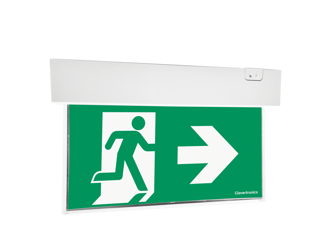 Glider Exit, Surface Mount, CLP, DALI-2, All Pictograms, Single or Double Sided